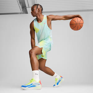 All-Pro Men's All-Over-Print Shorts, Nitro Blue-AOP, extralarge