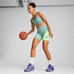 Short de vélo STEWIE x LACE EM UP Femme, Spring Fern-AOP, extralarge