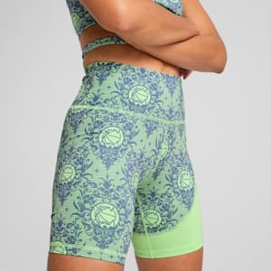 Shorts de ciclismo STEWIE x LACE EM UP para mujer, Spring Fern-AOP, extralarge