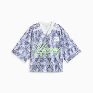 LACE EM UP Women's Crop Top, PUMA White-AOP, extralarge