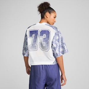 LACE EM UP Women's Crop Top, PUMA White-AOP, extralarge