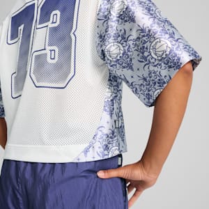 LACE EM UP Women's Crop Top, PUMA White-AOP, extralarge