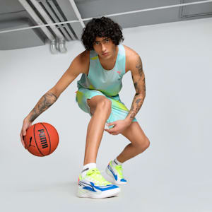 All Pro All-Over Print Men's Basketball Singlet, Nitro Blue-AOP, extralarge-IND