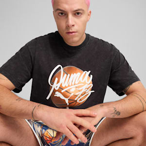Dylan Exhibit Men's Basketball Tee, PUMA Black, extralarge