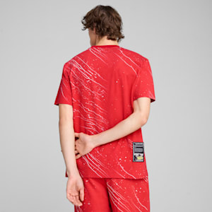 Scuderia Ferrari Race Color Splash All-over Print Motorsport Men's Tee, Rosso Corsa, extralarge-IND