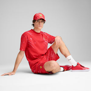 Scuderia Ferrari Race Color Splash All-over Print Motorsport Men's Tee, Rosso Corsa, extralarge-IND