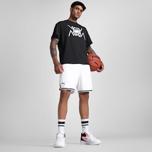 Jaws Core Men's Oversized Basketball Tee, PUMA Black, extralarge-IND