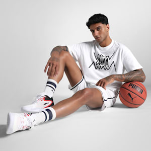 Jaws Core Men's Oversized Basketball Tee, PUMA White, extralarge-IND