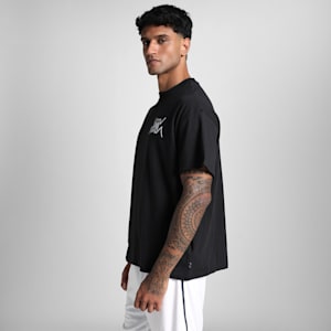 Jaws Core Men's Oversized Basketball Tee, PUMA Black, extralarge-IND