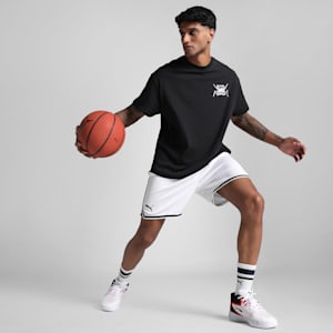 Jaws Core Men's Oversized Basketball Tee, PUMA Black, extralarge-IND