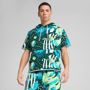 Sudadera con capucha para hombre Hoop Dreamz SS, Dark Myrtle-Spring Fern-AOP, extralarge