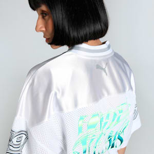 Hoop Dreamz Women's Oversized Basketball Jersey, PUMA White, extralarge-IND