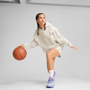 Sudadera con capucha de básquetbol para mujer Stewie Prism, Vapor Gray Heather, extralarge