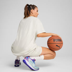 Playera de básquetbol para mujer Stewie Prism, Vapor Gray Heather, extralarge