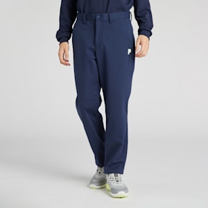 メンズ ゴルフ PC ストレッチ グリッド フリース ワイド パンツ, Deep Navy, extralarge-JPN