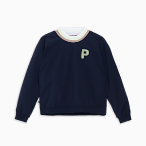 ウィメンズ ゴルフ PC W ストレッチP ロゴ クルー ネック ジャケット, Deep Navy, extralarge-JPN