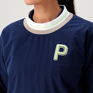 ウィメンズ ゴルフ PC W ストレッチP ロゴ クルー ネック ジャケット, Deep Navy, extralarge-JPN