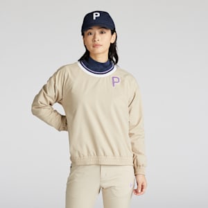ウィメンズ ゴルフ PC W ストレッチP ロゴ クルー ネック ジャケット, Alabaster, extralarge-JPN