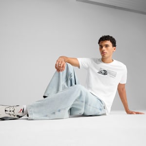 BMW M Motorsport Car Graphic Men's Tee, PUMA White, extralarge