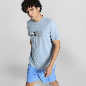 BMW M Motorsport Men's Car Graphic Tee, Blue Wash, extralarge-IND