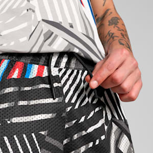 BMW M Motorsport All-over Print Men's Shorts, PUMA Black-AOP, extralarge-IND