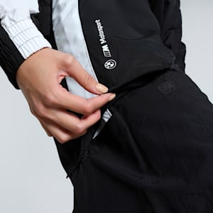 BMW M Motorsport Women's Relaxed Fit Woven Cargo Pants, PUMA Black, extralarge-IND