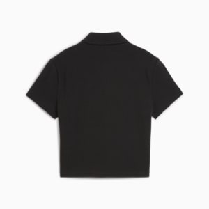 BMW M Motorsport Classic Women's Slim Fit Crop Polo, PUMA Black, extralarge-IND