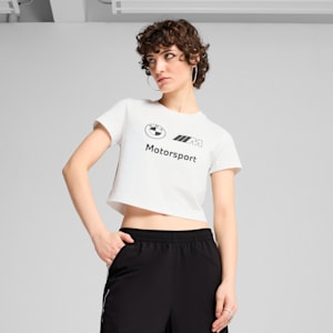Camiseta corta con diseño gráfico BMW M Motorsport para mujer, PUMA White, extralarge