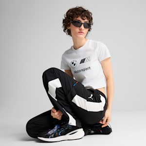 BMW M Motorsport Women's Graphic Baby Tee, PUMA White, extralarge