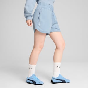 Shorts tejidos BMW M Motorsport Essentials+ para mujer, Blue Wash, extralarge