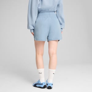 Shorts tejidos BMW M Motorsport Essentials+ para mujer, Blue Wash, extralarge
