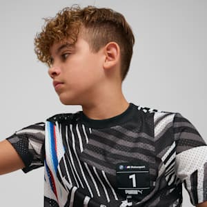 BMW M Motorsport All-over Print Youth Tee, PUMA Black-AOP, extralarge-IND