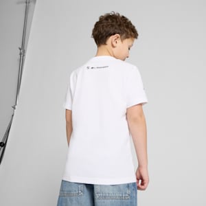 Camiseta con estampado de auto BMW M Motorsport para niños grandes, PUMA White, extralarge