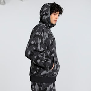 Dress Code Camo Men's Oversized Basketball Hoodie, PUMA Black-AOP, extralarge-IND
