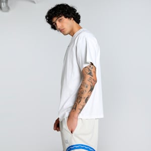 Spicy Dylan Men's Oversized Basketball Tee, PUMA White, extralarge-IND