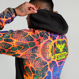 Melo Alien Skins Dime Men's Slim Fit Basketball Jacket, PUMA Black-AOP, extralarge-IND