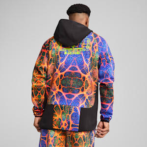 PUMA x LAMELO BALL Alien Skin Men's Dime Basketball Jacket, PUMA Black-AOP, extralarge