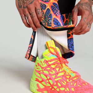 Melo Alien Skins Dime Men's Basketball Pants, PUMA Black-AOP, extralarge-IND
