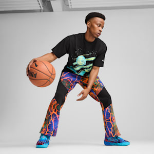 PUMA x LAMELO BALL Alien Skin Men's Dime Basketball Pants, PUMA Black-AOP, extralarge