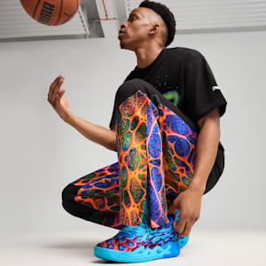 PUMA x LAMELO BALL Alien Skin Men's Dime Basketball Pants, PUMA Black-AOP, extralarge