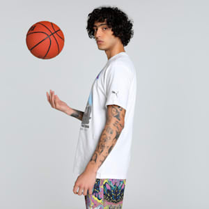 Melo Alien Skins Men's Oversized Basketball Tee, PUMA White, extralarge-IND