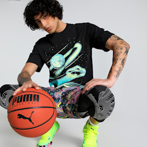 Melo Alien Skins Men's Oversized Basketball Tee, PUMA Black, extralarge-IND