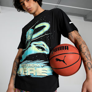 Melo Alien Skins Men's Oversized Basketball Tee, PUMA Black, extralarge-IND