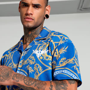Melo Golden Men's Relaxed Fit Basketball Shirt, PUMA Team Royal-AOP, extralarge-IND