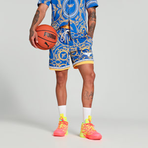 Melo Golden Men's Relaxed Fit Basketball Shorts, PUMA Team Royal-AOP, extralarge-IND
