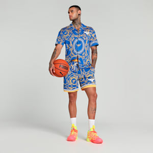 Melo Golden Men's Relaxed Fit Basketball Shorts, PUMA Team Royal-AOP, extralarge-IND