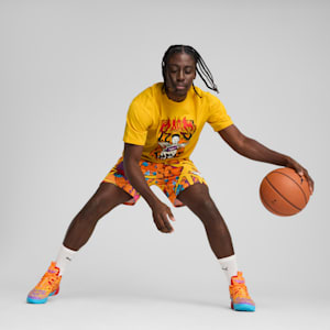 Playera de básquet Melo Phoenix I para hombre, Yellow Sizzle, extralarge