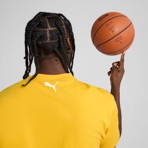 Playera de básquet Melo Phoenix I para hombre, Yellow Sizzle, extralarge