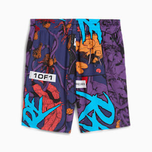 PUMA x LAMELO BALL Phoenix Men's Shorts, Blue Crystal-AOP, extralarge
