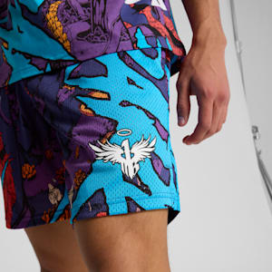 PUMA x LAMELO BALL Phoenix Men's Shorts, Blue Crystal-AOP, extralarge